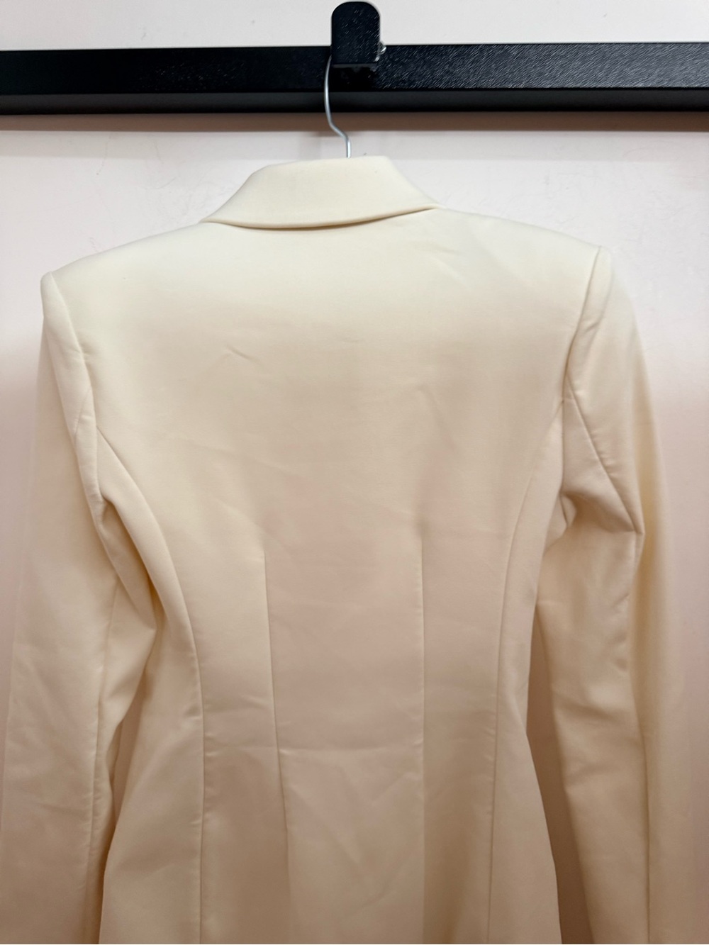 Structured Cream Button-Front Mini Dress - Picture 5 of 8